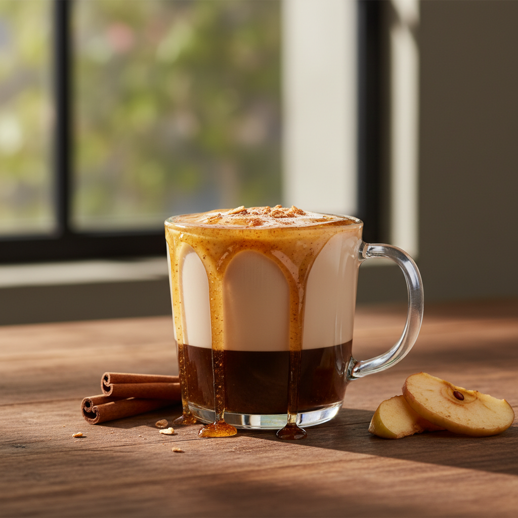Apple Crisp Oatmilk Macchiato (Homemade Starbucks Copycat)