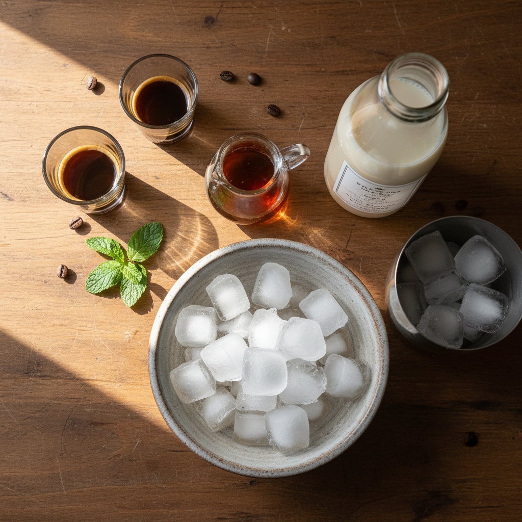 Ingredients for Brown Sugar Shaken Espresso Recipe (Homemade)
