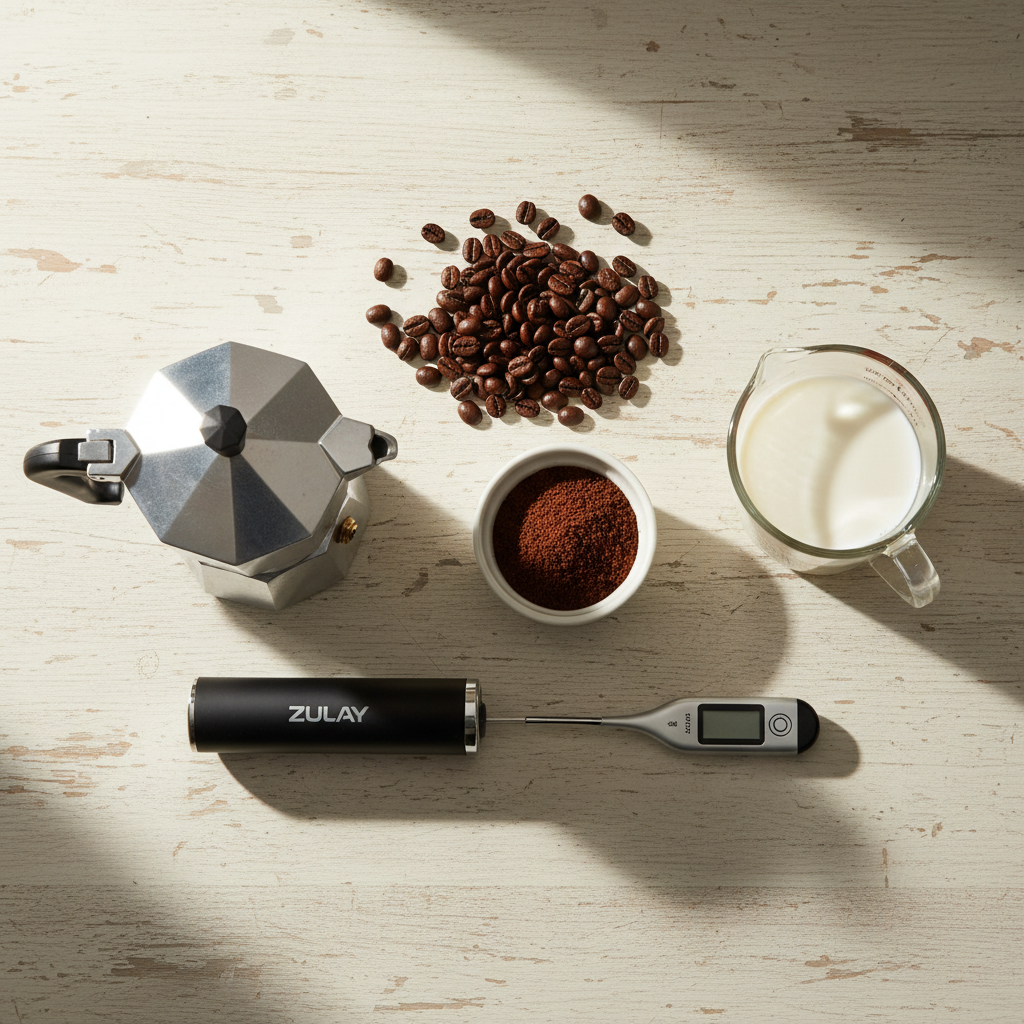 Ingredients for How to Make a Cappuccino at Home