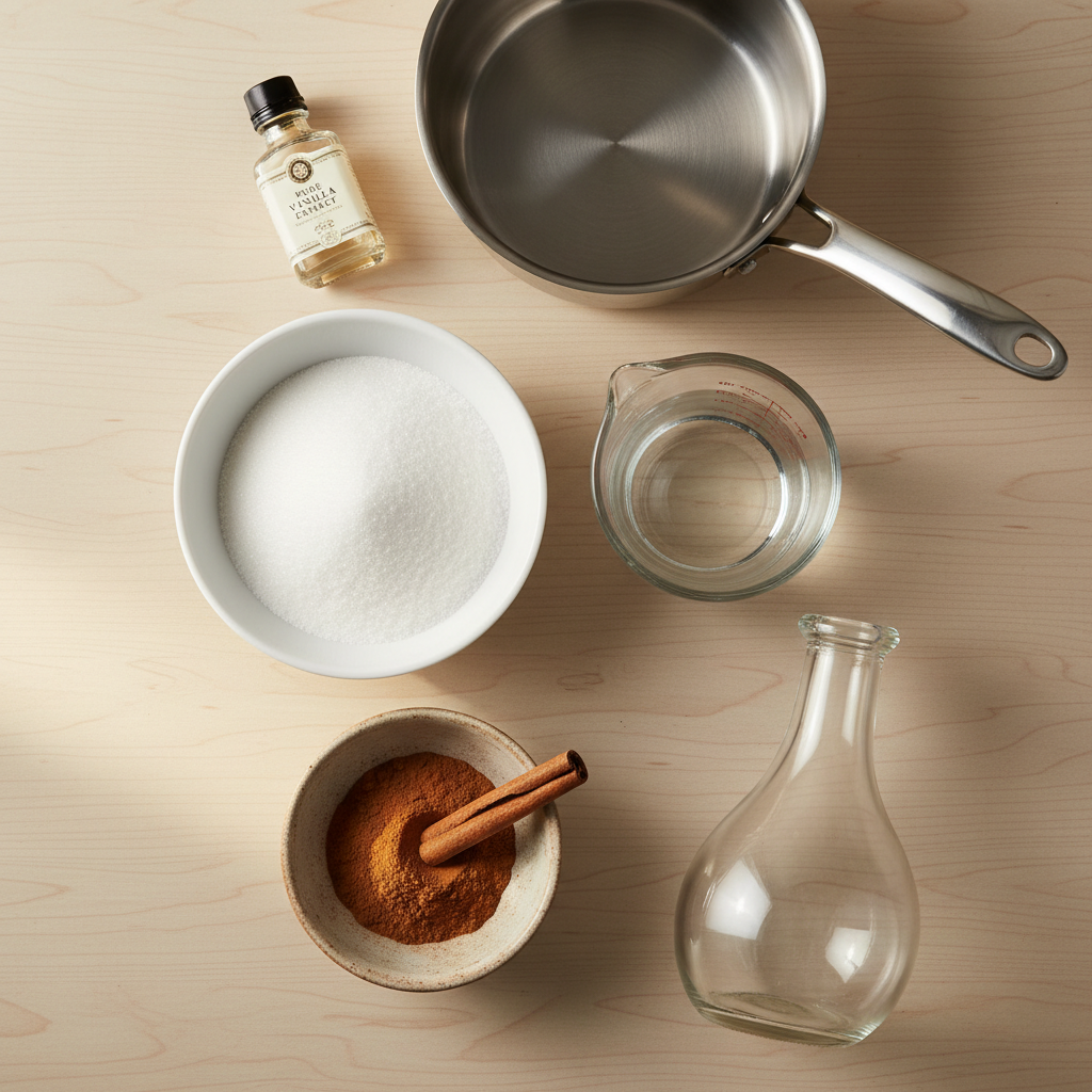 Ingredients for Cinnamon Dolce Syrup Recipe (Starbucks Copycat)