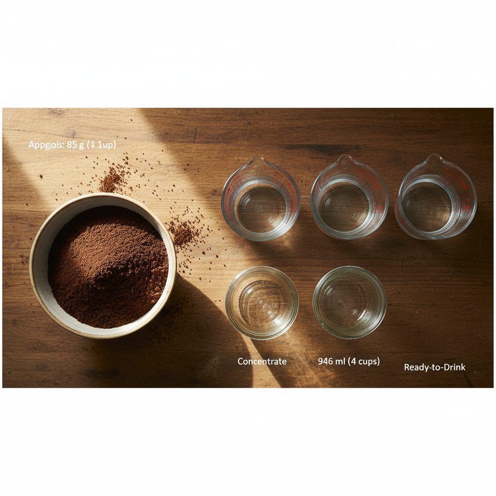 Ingredients for Cold Brew Ratio Explained: Concentrate vs Ready-to-Drink Chart