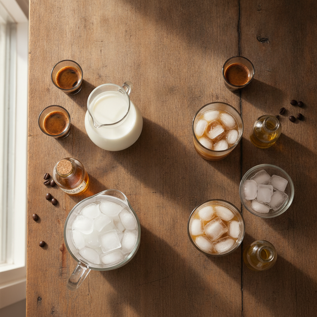 Ingredients for Iced Latte vs Iced Coffee: What Cafés Actually Do Differently