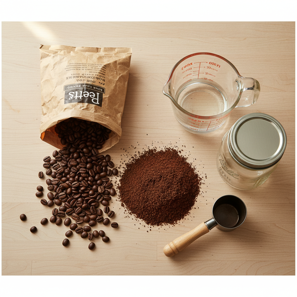 Ingredients for Mason Jar Cold Brew: The Easiest Home Method