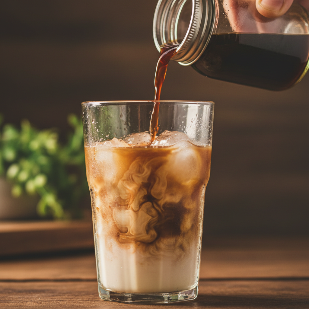 Mason Jar Cold Brew Concentrate, ready to drink