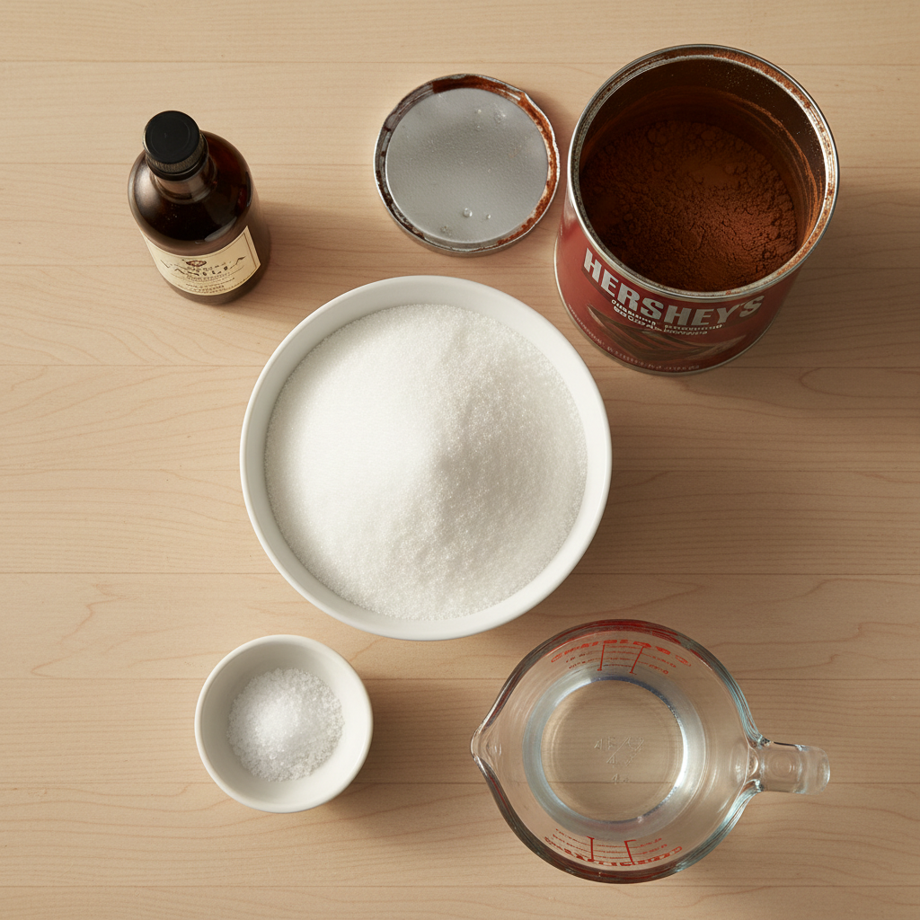 Ingredients for Mocha Sauce Recipe for Coffee (Better Than Bottled)